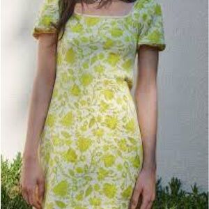 Zara green floral dress